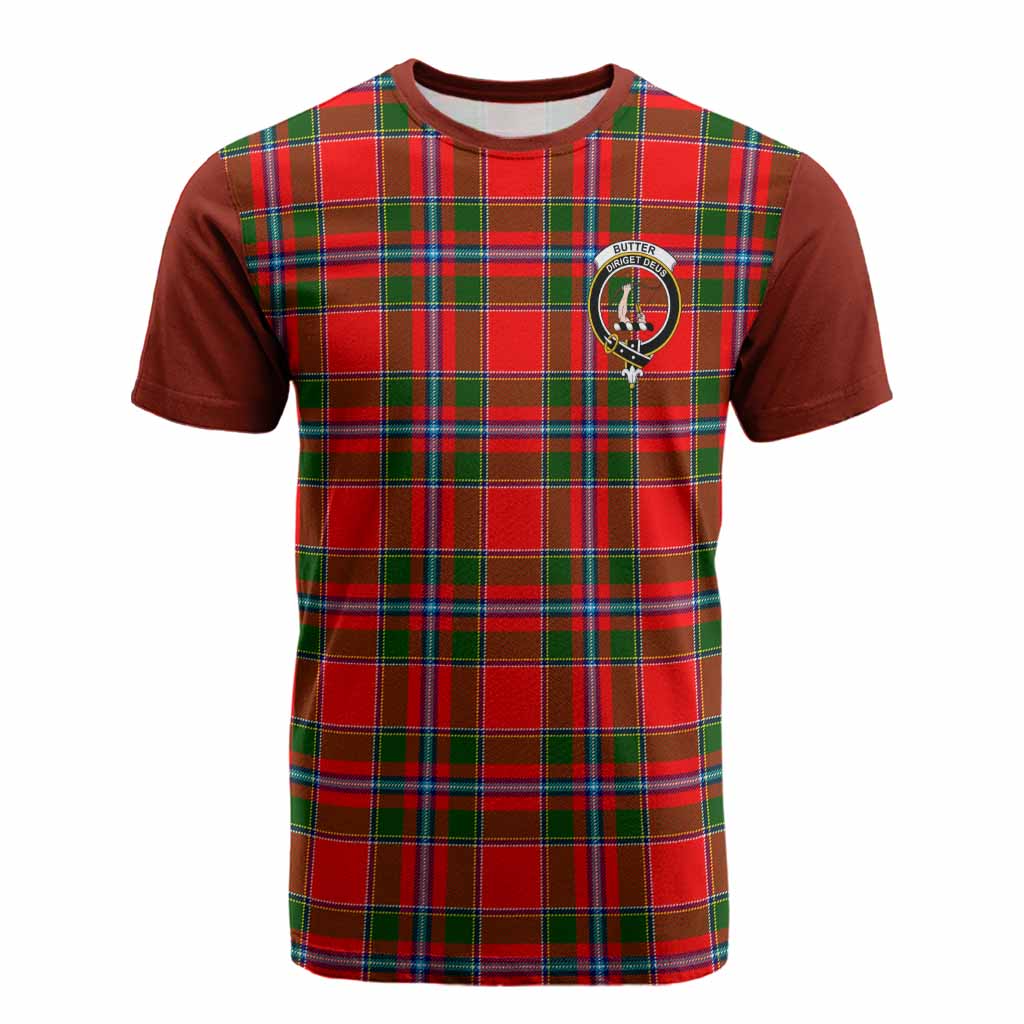 Butter Tartan Accent Cotton T-shirt with Family Crest