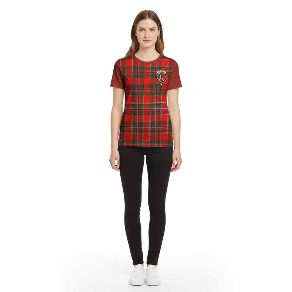Butter Tartan Accent Cotton T-shirt with Family Crest