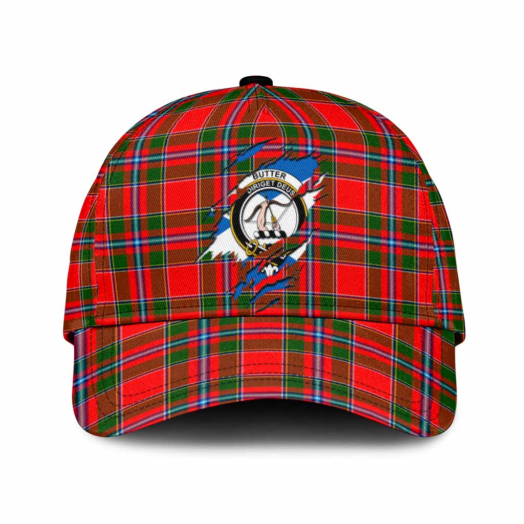 Butter Tartan Classic Cap with Family Crest In Me Style