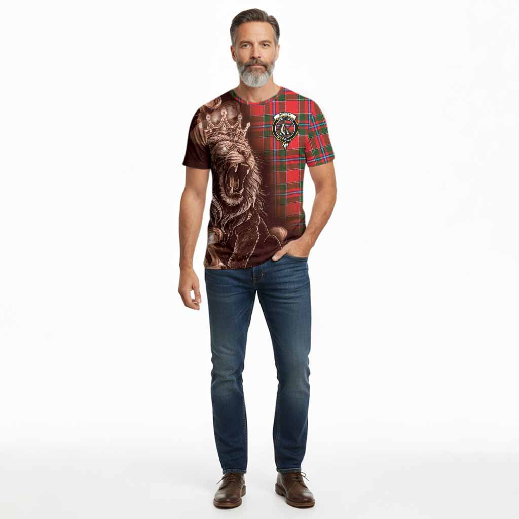 Butter Tartan Cotton T-shirt Roaring Lion Heritage