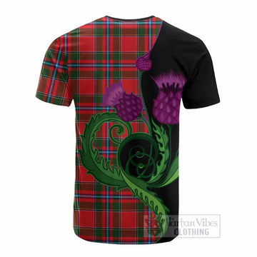 Butter Tartan Cotton T-shirt Traditional Scottish Thistle