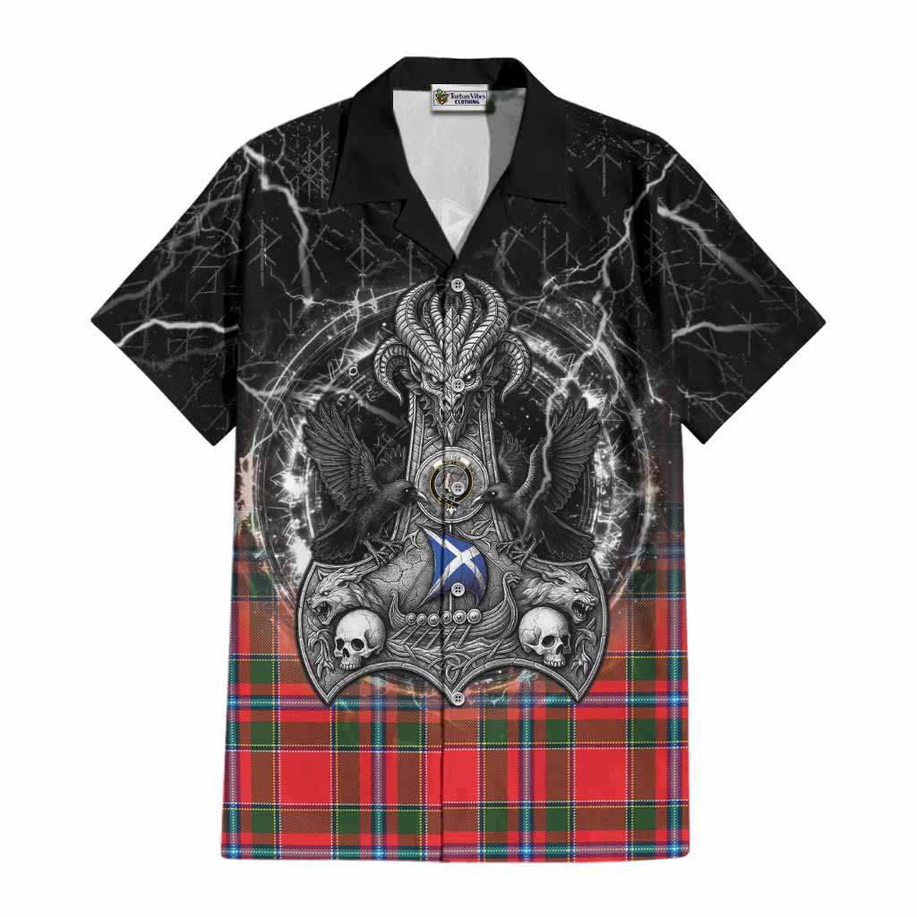 Butter Tartan Crest Cotton Hawaiian Shirt Celtic Odin's Raven Legacy