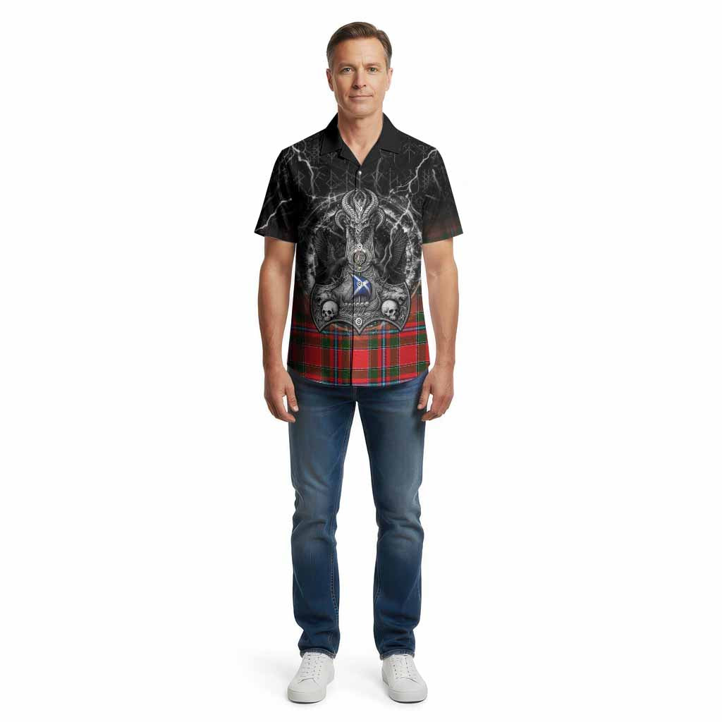 Butter Tartan Crest Cotton Hawaiian Shirt Celtic Odin's Raven Legacy