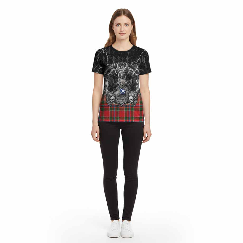 Butter Tartan Crest Cotton T-shirt Celtic Odin's Raven Legacy