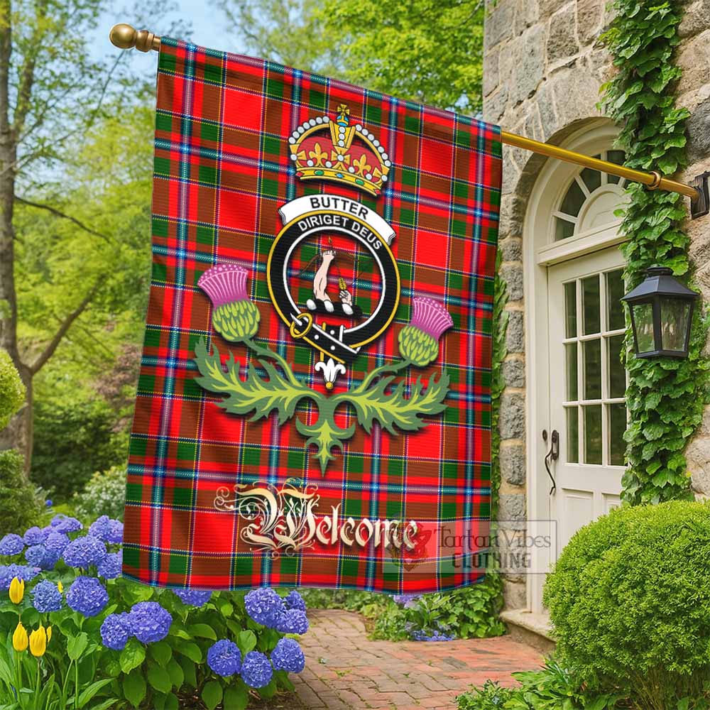 Butter Tartan Family Crest Garden Flag Royal Thistle Welcome Style - Tartan Vibes Clothing