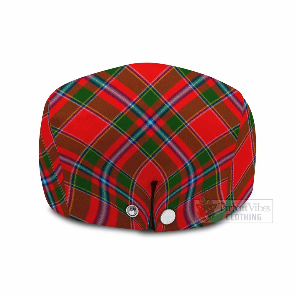 Butter Tartan Flat Cap, Jeff Cap Cross Style with Family Crest - Tartan Vibes Clothing
