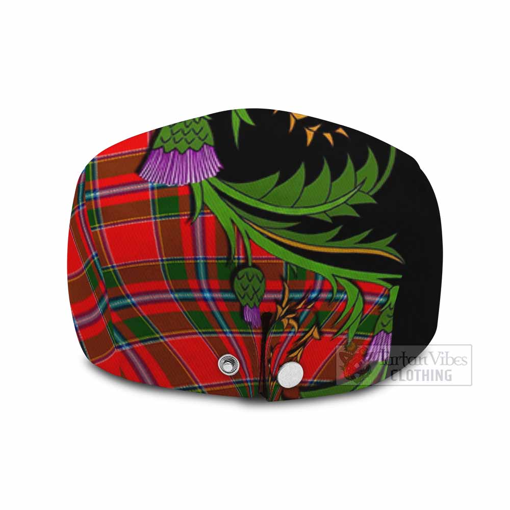 Butter Tartan Flat Cap, Jeff Cap Scottish Thistle Pride Heritage Art