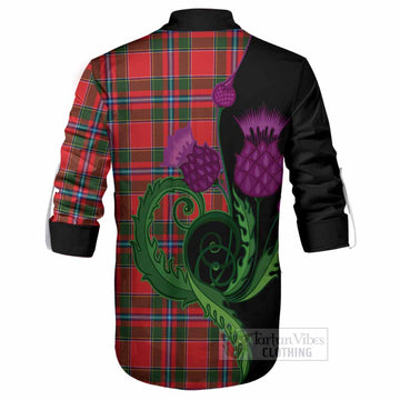 Butter Tartan Ghillie Shirt Traditional Scottish Thistle