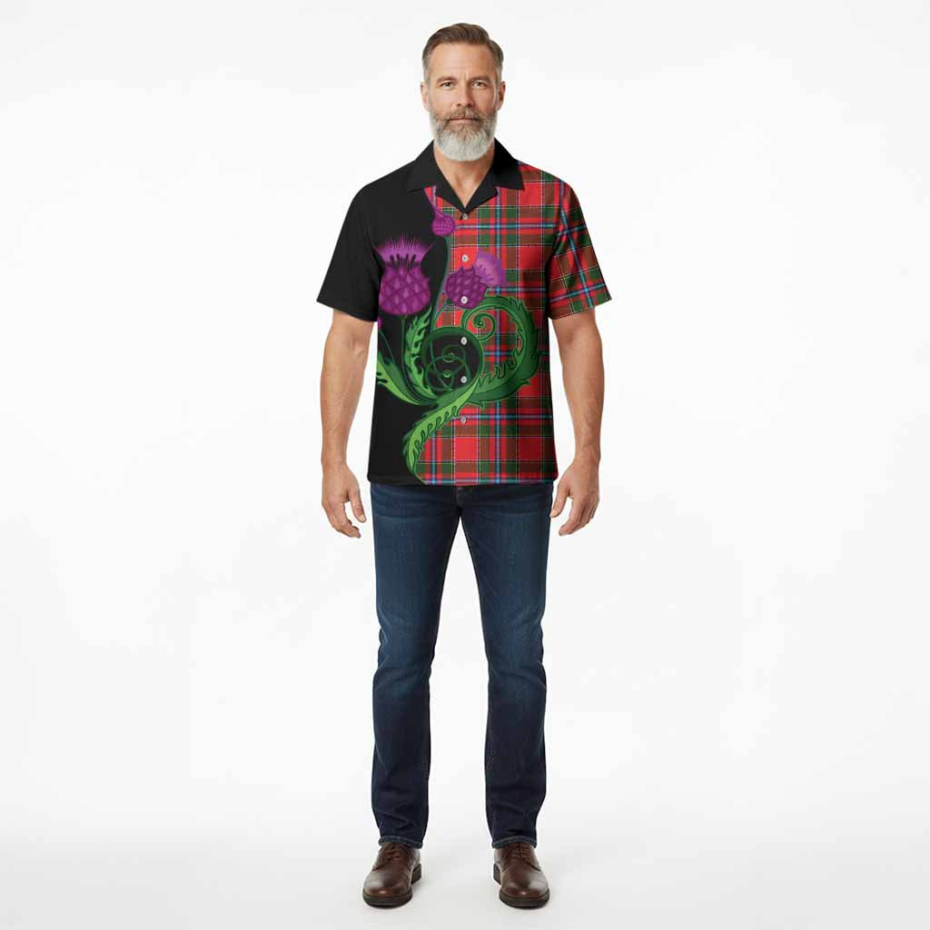 Butter Tartan Hawaiian Shirt Traditional Scottish Thistle