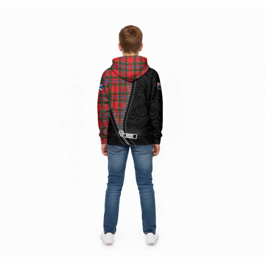 Butter Tartan Kid Hoodie New Zealand Pattern Unique Zipper Stylized