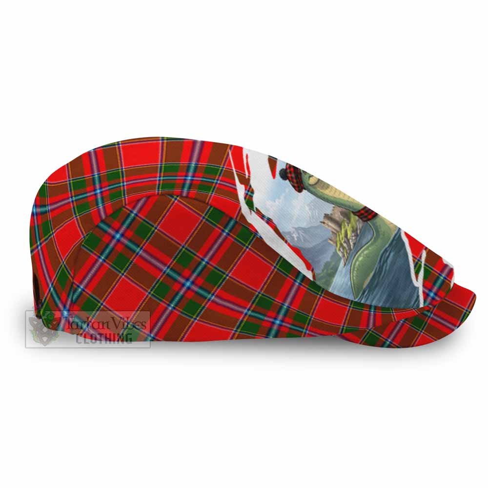 Butter Tartan Loch Ness Monster Scottish Heritage Art Flat Cap, Jeff Cap