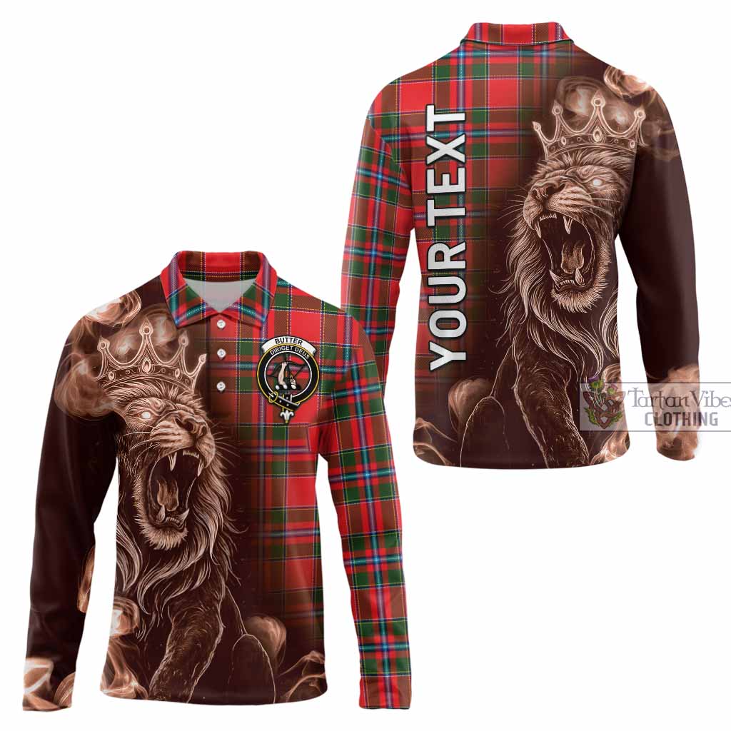 Butter Tartan Long Sleeve Polo Shirt Roaring Lion Heritage
