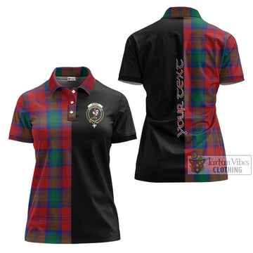 Byres (Byses) Tartan Women's Polo Shirt with Family Crest and Half Of Me Style Women - Tartan Vibes Clothing