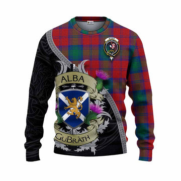Byres (Byses) Tartan Family Crest Knitted Sweater Lion Rampant Royal Thistle Shield Celtic Inspired Unisex - Tartan Vibes Clothing