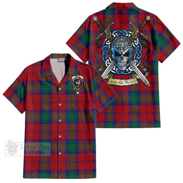 Byres (Byses) Tartan Hawaiian Shirt with Family Crest Celtic Skull Style Kid - Tartan Vibes Clothing