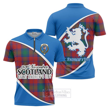 Byres (Byses) Family Crest Tartan Zipper Polo Shirt Celebrate Saint Andrew's Day in Style Unisex - Tartan Vibes Clothing