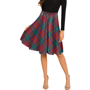 Byres (Byses) Tartan Melete Pleated Midi Skirt Cross Style