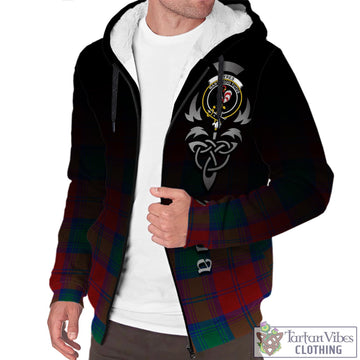 Tartan Vibes Clothing Byres (Byses) Tartan Sherpa Hoodie Featuring Alba Gu Brath Family Crest Celtic Inspired