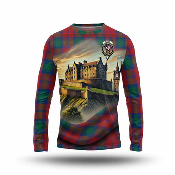 Byres (Byses) Tartan Family Crest Long Sleeve T-Shirt with Scottish Ancient Castle Style Unisex - Tartan Vibes Clothing