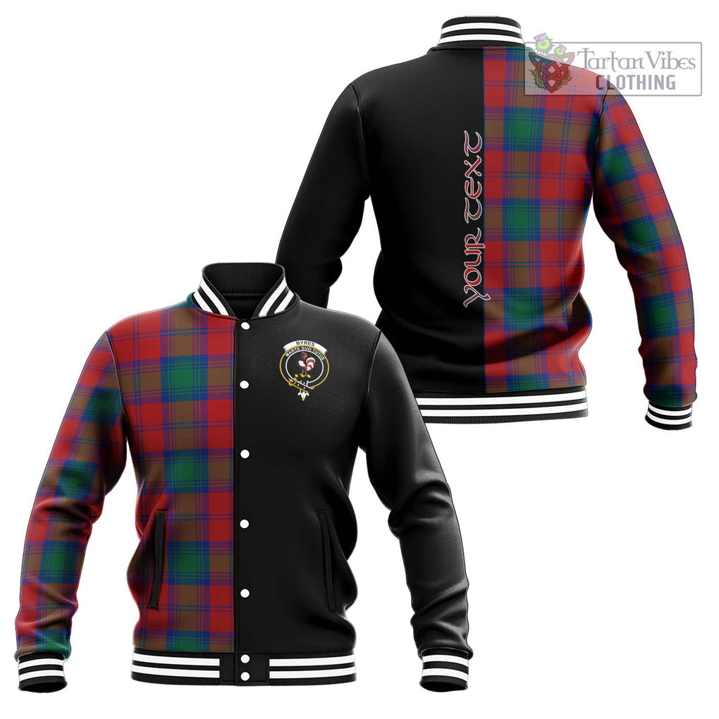 Byres (Byses) Tartan Baseball Jacket with Family Crest and Half Of Me Style Unisex - Tartan Vibes Clothing