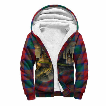 Byres (Byses) Tartan Family Crest Sherpa Hoodie with Scottish Ancient Castle Style Unisex S - Tartan Vibes Clothing