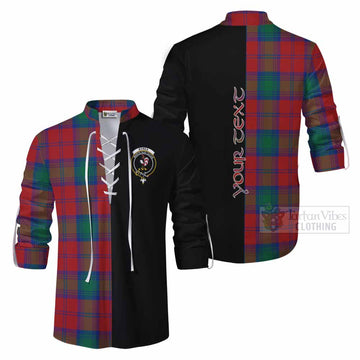 Byres (Byses) Tartan Ghillie Kilt Shirt with Family Crest and Half Of Me Style Men - Tartan Vibes Clothing