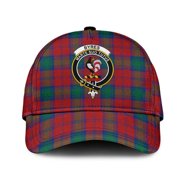 Byres (Byses) Tartan Classic Cap with Family Crest
