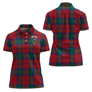 Byres (Byses) Tartan Polo Shirt with Family Crest For Women Women - Tartan Vibes Clothing