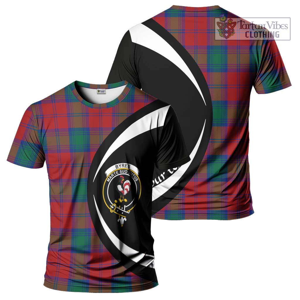 Byres (Byses) Tartan T-Shirt with Family Crest Circle Style Kid's Shirt - Tartan Vibes Clothing