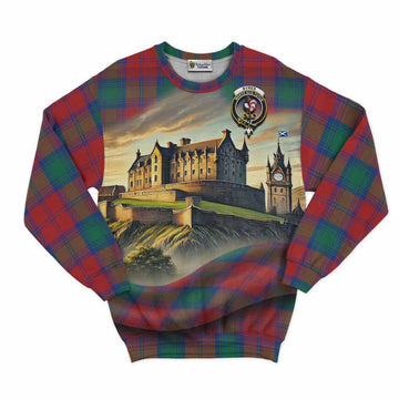 Byres (Byses) Tartan Family Crest Sweatshirt with Scottish Ancient Castle Style Unisex - Tartan Vibes Clothing