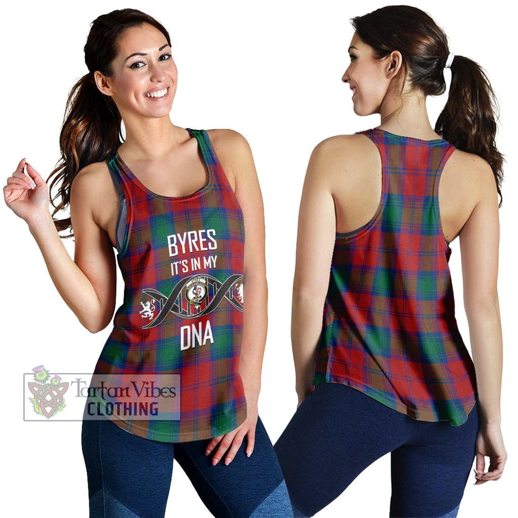 Byres (Byses) Tartan Women's Racerback Tanks with Family Crest DNA In Me Style 4XL - Tartanvibesclothing Shop