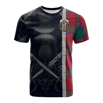 Byres (Byses) Tartan Cotton T-shirt with Family Crest Cross Sword Thistle Celtic Vibes Kid's Shirt - Tartan Vibes Clothing