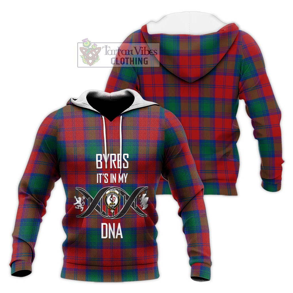 Byres (Byses) Tartan Knitted Hoodie with Family Crest DNA In Me Style Unisex Knitted Pullover Hoodie - Tartanvibesclothing Shop