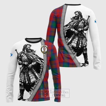 Byres (Byses) Tartan Clan Crest Long Sleeve T-Shirt with Highlander Warrior Celtic Style Unisex - Tartan Vibes Clothing