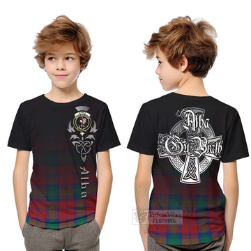 Byres (Byses) Tartan Kid T-Shirt Featuring Alba Gu Brath Family Crest Celtic Inspired Youth XL Size14 - Tartan Vibes Clothing