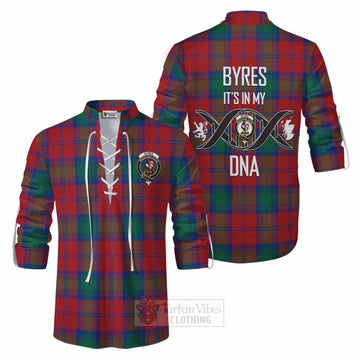 Byres (Byses) Tartan Ghillie Kilt Shirt with Family Crest DNA In Me Style Men - Tartan Vibes Clothing