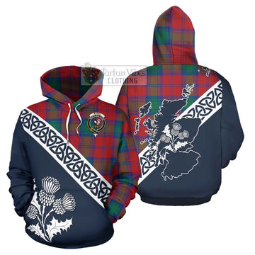 Byres (Byses) Tartan Hoodie Featuring Thistle and Scotland Map Zip Hoodie - Tartan Vibes Clothing