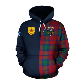 Byres (Byses) Tartan Cotton Hoodie Alba with Scottish Lion Royal Arm Half Style Pullover Hoodie XS - Tartan Vibes Clothing