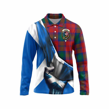 Byres (Byses) Tartan Long Sleeve Polo Shirt with Family Crest Scotland Patriotic Style Unisex - Tartan Vibes Clothing