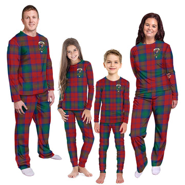 Byres (Byses) Tartan Pajamas Family Set with Family Crest Kid - Tartan Vibes Clothing