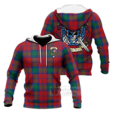 Byres (Byses) Tartan Knitted Hoodie with Family Crest Celtic Skull Style Unisex Knitted Pullover Hoodie - Tartan Vibes Clothing