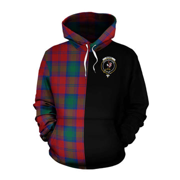 Byres (Byses) Tartan Cotton Hoodie with Family Crest and Half Of Me Style Pullover Hoodie XS - Tartan Vibes Clothing