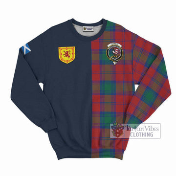 Byres (Byses) Tartan Sweatshirt Alba with Scottish Lion Royal Arm Half Style Unisex - Tartan Vibes Clothing