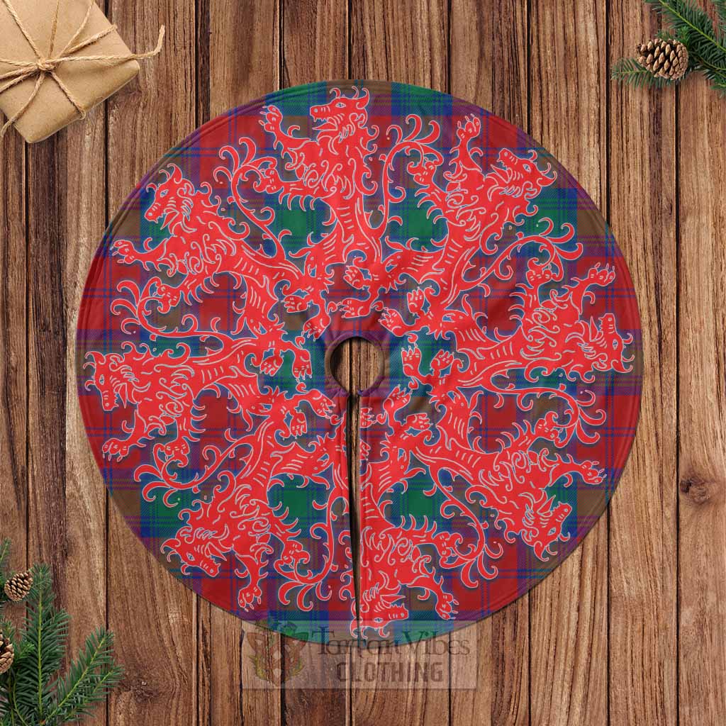 Byres (Byses) Tartan Christmas Tree Skirt Lion Rampant Style Casual Tree Skirts - Tartan Vibes Clothing