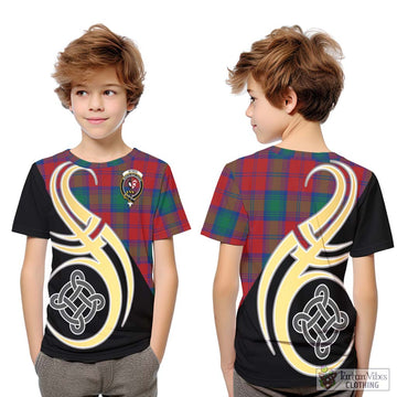 Byres (Byses) Tartan Kid T-Shirt with Family Crest and Celtic Symbol Style Youth XL Size14 - Tartan Vibes Clothing