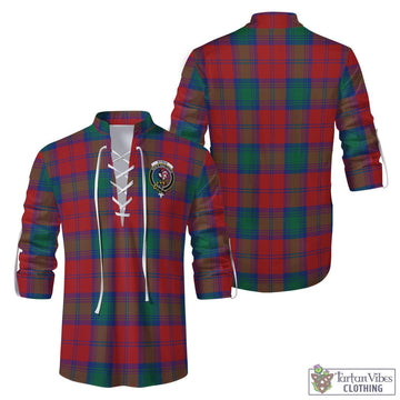 Byres (Byses) Tartan Men's Scottish Traditional Jacobite Ghillie Kilt Shirt with Family Crest Men - Tartan Vibes Clothing