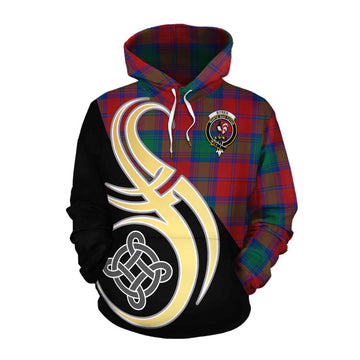 Byres (Byses) Tartan Cotton Hoodie with Family Crest and Celtic Symbol Style Pullover Hoodie XS - Tartan Vibes Clothing