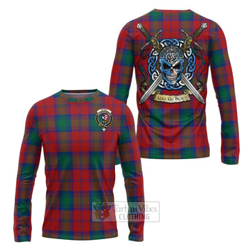 Byres (Byses) Tartan Long Sleeve T-Shirt with Family Crest Celtic Skull Style Unisex - Tartan Vibes Clothing