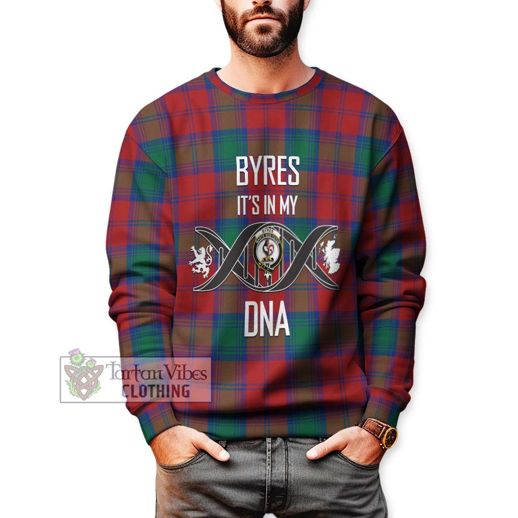 Byres (Byses) Tartan Sweatshirt with Family Crest DNA In Me Style Unisex - Tartan Vibes Clothing