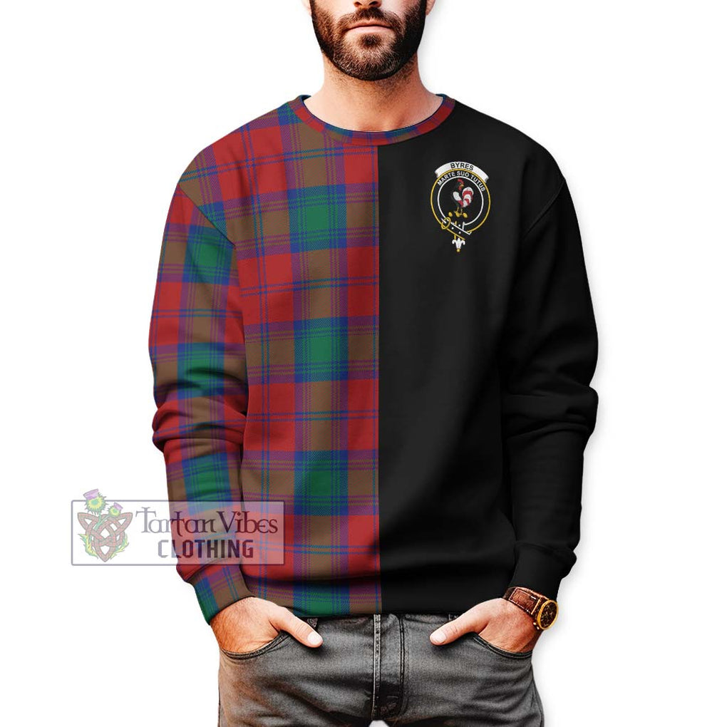 Byres (Byses) Tartan Sweatshirt with Family Crest and Half Of Me Style Unisex - Tartan Vibes Clothing